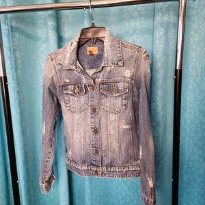 Driftwood Distressed Geena Jean Jacket Size XS.